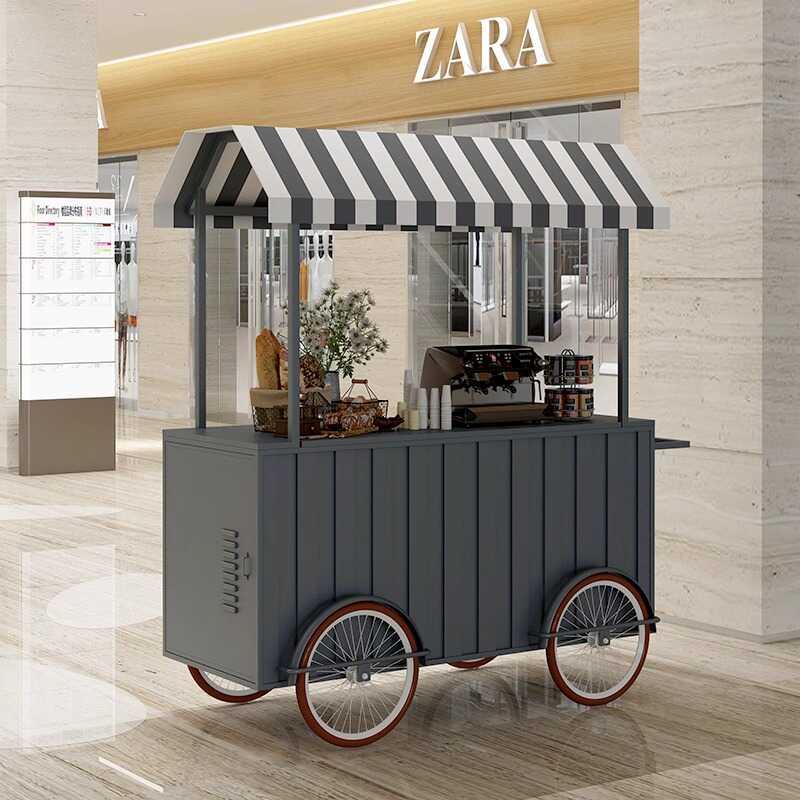促销车铁艺可移动花车超市展示台夜市商场售货车集市手推车小吃车