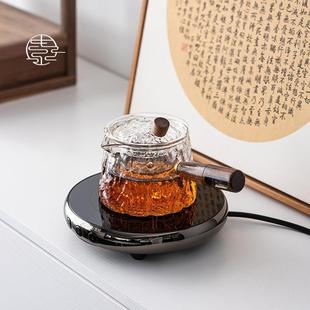 侧把玻璃煮茶壶耐高温可明火电陶炉家用办公室小号围炉泡茶器 日式