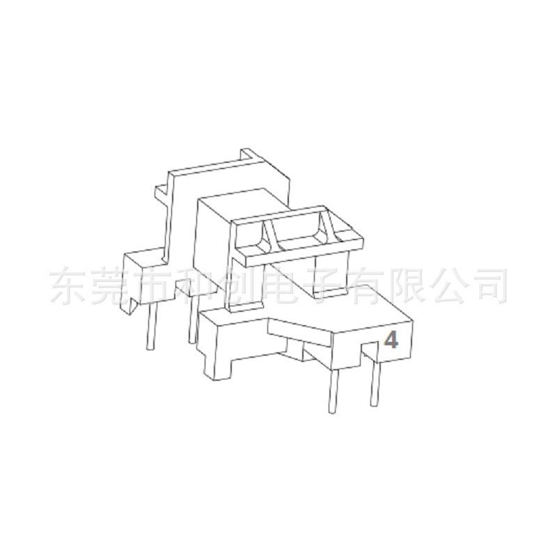 EF20高频变压器电木骨架卧式式4+P2针连接器电源苹果