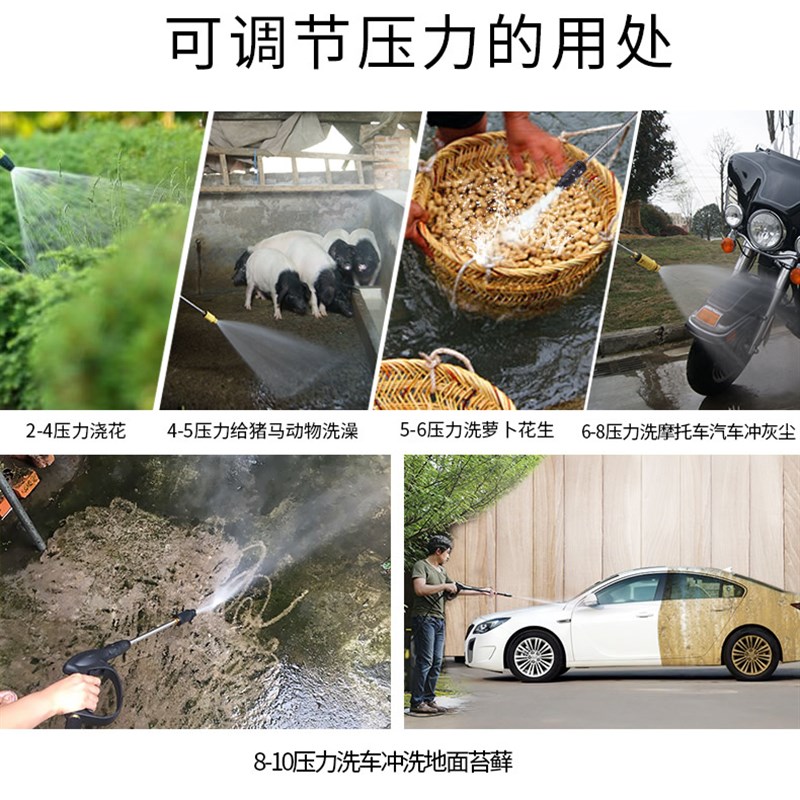 指南车S6可调压高压洗车机家用220V刷车泵神器便携空调家电清洗机