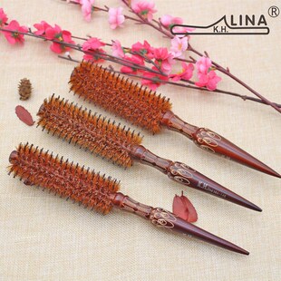 猪鬃毛卷发梳子倒毛梳大花毛专业美发吹风造型梳吹内扣直发梳刘海