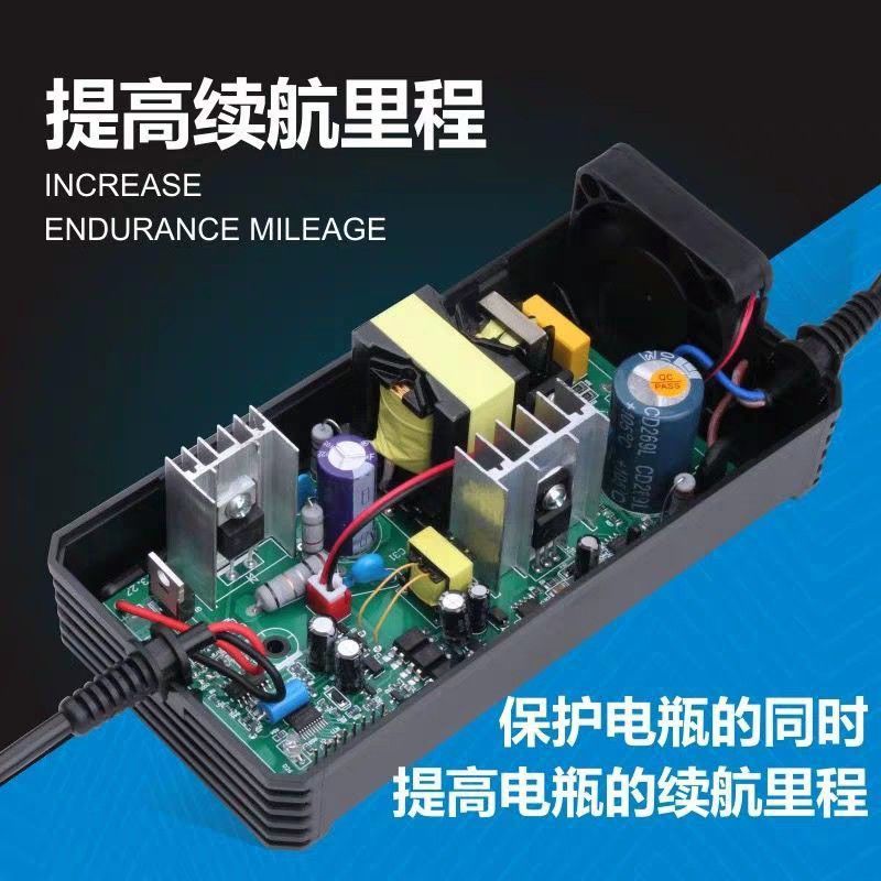 奔的魅力电动车充电器48V12AH20AH54.6V2A小公插新国标铅酸锂电池