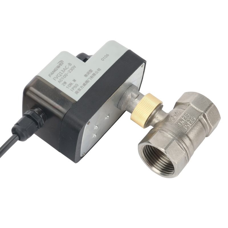 方威常闭型电动不锈钢球阀代替电磁阀二线220V微型阀门24VDN2025