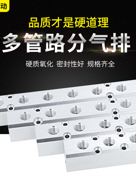 空压机分气块分流排多管路气泵气路接头水路多管路气管气源分配器