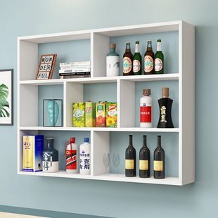 饰挂墙酒架墙上置物架书架 吊柜墙壁柜厨房壁柜储物柜卧室餐厅装
