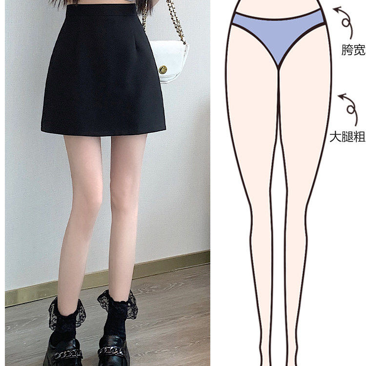 黑色A字半身裙女高腰显瘦遮胯职业休闲短裙2026新款设计感裤裙夏