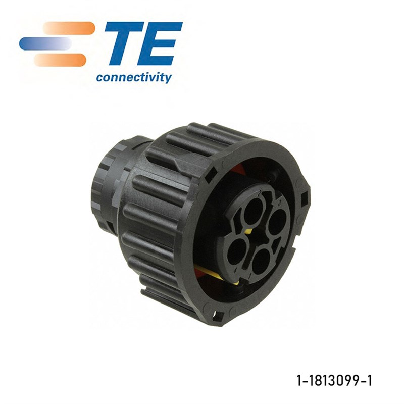 TE AMP/泰科 1-1813099-1 连接器 汽车防水 胶壳 4孔 原装现货