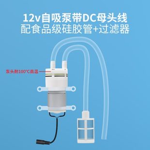 茶具饮水机小型电机马达 直流12V抽水泵耐高温热水沸水隔膜自吸泵