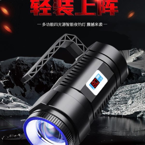 黑坑夜钓灯钓鱼专用超亮蓝光灯激光灯强光大功率紫光台钓野钓电筒