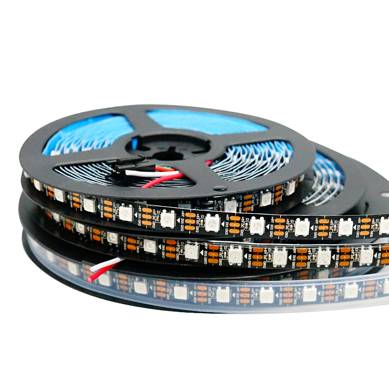 5V全彩WS2812B幻彩LED电池盒灯带usb灯条5050灯珠内置IC炫彩灯条