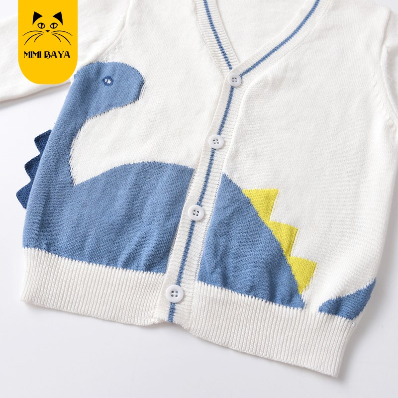 男童针织开衫2024新款儿童毛衣外套宝宝秋装洋气现已外搭纯棉春秋