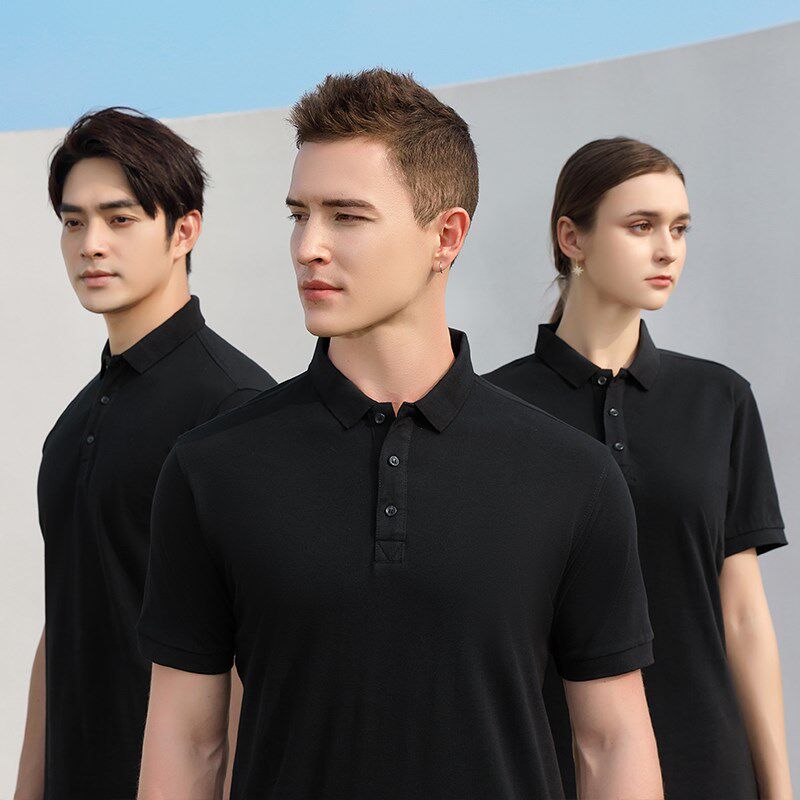 纯棉餐饮工作服短袖T恤男士夏季服务员快餐烧烤火锅店KTV工衣定制