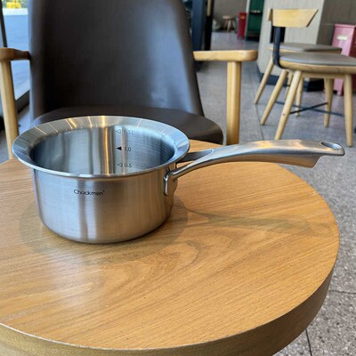 卓德铭1810五层钢夹铜致雅高端系列单柄奶锅16cm微压锅宝宝辅食