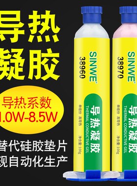 鑫威导热凝胶LED芯片通讯设备手机CPU内存模块功率半导体填充矽胶