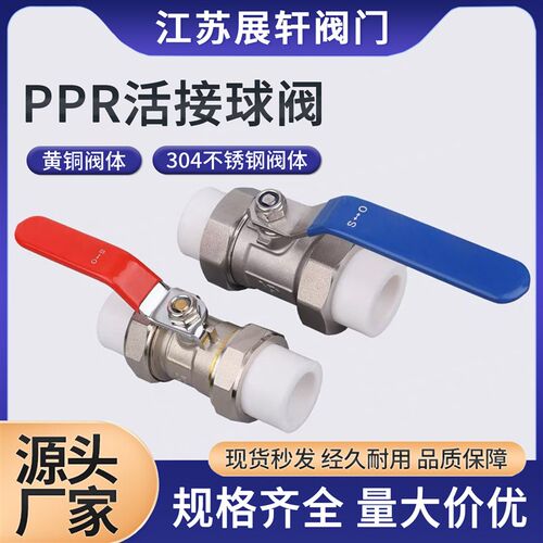 PPR双活接球阀304不锈钢自来水管道阀门铜球阀门管配件开关20 25
