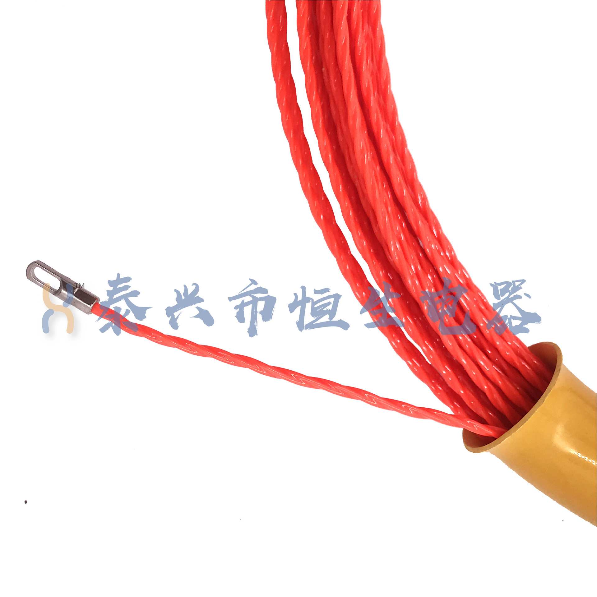 三叶三股涤纶红色花线穿墙线拉引线器束线管弹簧头电工 5MM 30M