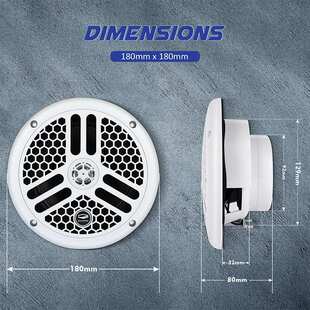 船用游艇6.5寸防水喇叭 摩托艇快艇扬声器音响全音域房车改装配件