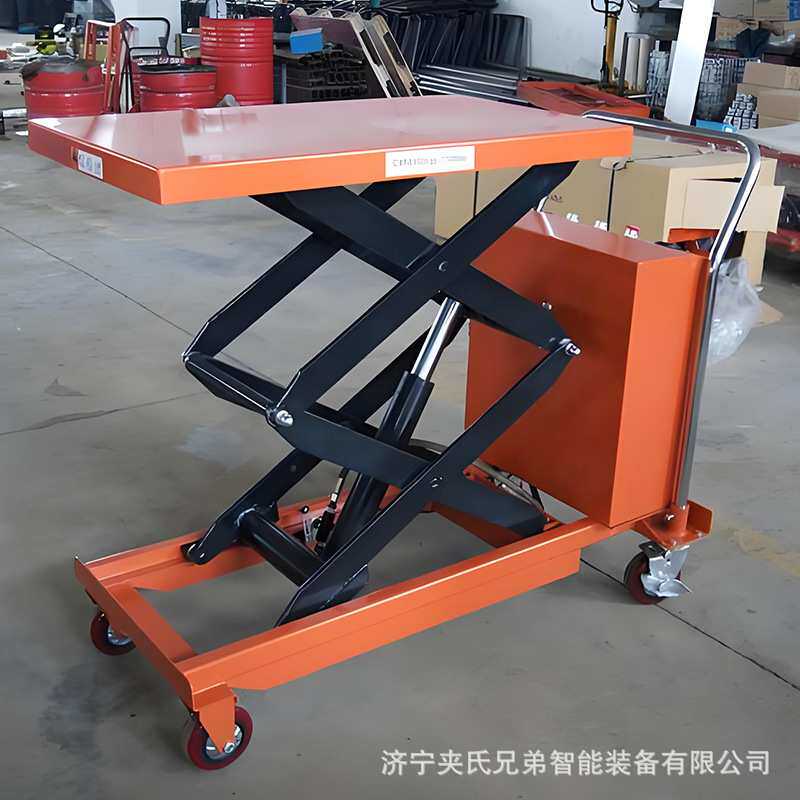 电动升降平台车移动式液压卸货升降机小型移动剪叉式起重搬运设备