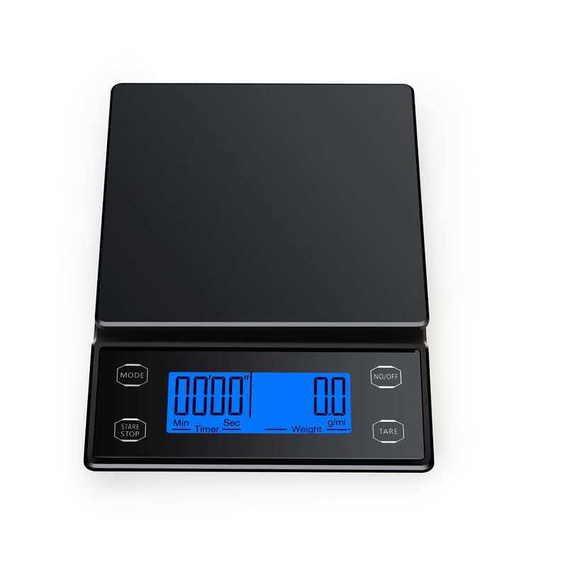 小型数字厨房咖啡秤 家用便携式厨房秤计时咖啡秤 食物电子秤充电