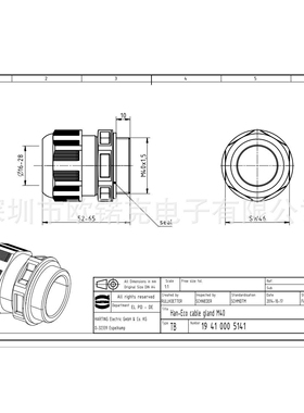 HARTING浩亭哈丁Han系列工业用连接器附件电缆紧固件19410005141
