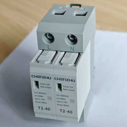 辰竹T2-40/2P交流电源SPD(220/380VAC 单相TN In=20kA)可用于电箱