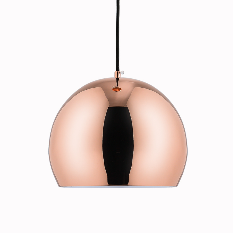 北欧极简圆球吊灯金属轻奢西餐厅酒吧奶茶商铺卧室装饰玫瑰金吊灯