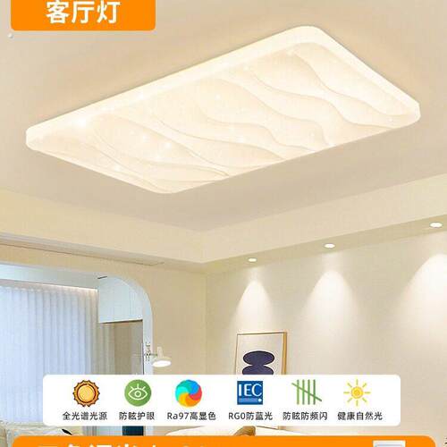 普瑞护眼光源极简客厅灯吸顶灯2026年新款简约现代卧室灯中山灯具
