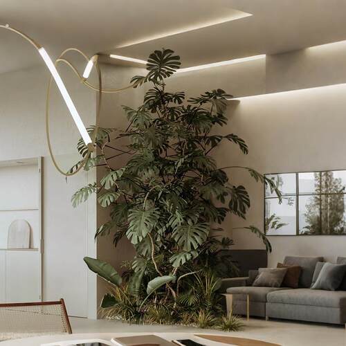仿真假绿植植物造景室内大型龟背落地盆栽景观装饰橱窗转角假树