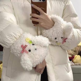 025新款防脏套袖可爱毛绒袖套学生办公室秋冬季羽绒服儿童耐脏