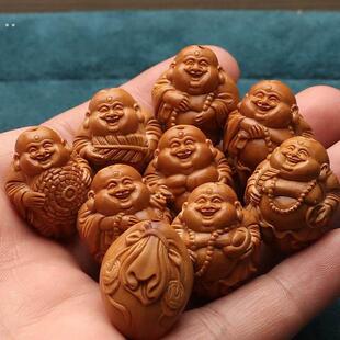 2.0八大弥勒橄榄核手串手工雕刻站立人生百态橄榄胡文玩男手把件