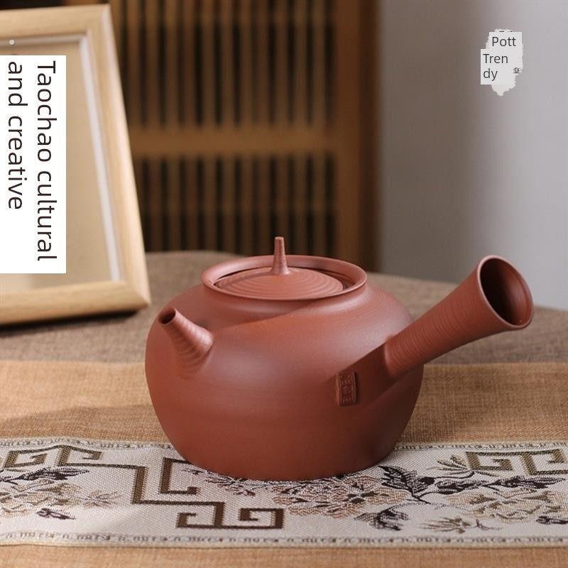 潮州红砖茶手拉壶砂陶壶电陶瓷壶炭炉陶瓷茶壶泡茶装置