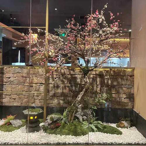 仿真绿植假树造景餐厅落地装饰摆件微景观搭配中式风可定制