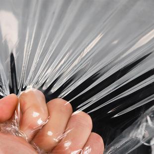 直销新款工业保鲜膜拉伸缠绕膜pe透明运输托盘打包保护膜自粘缠绕