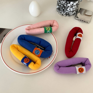 可爱泡泡海绵笑脸前额刘海发夹大号成人夹洗脸碎发发卡边夹