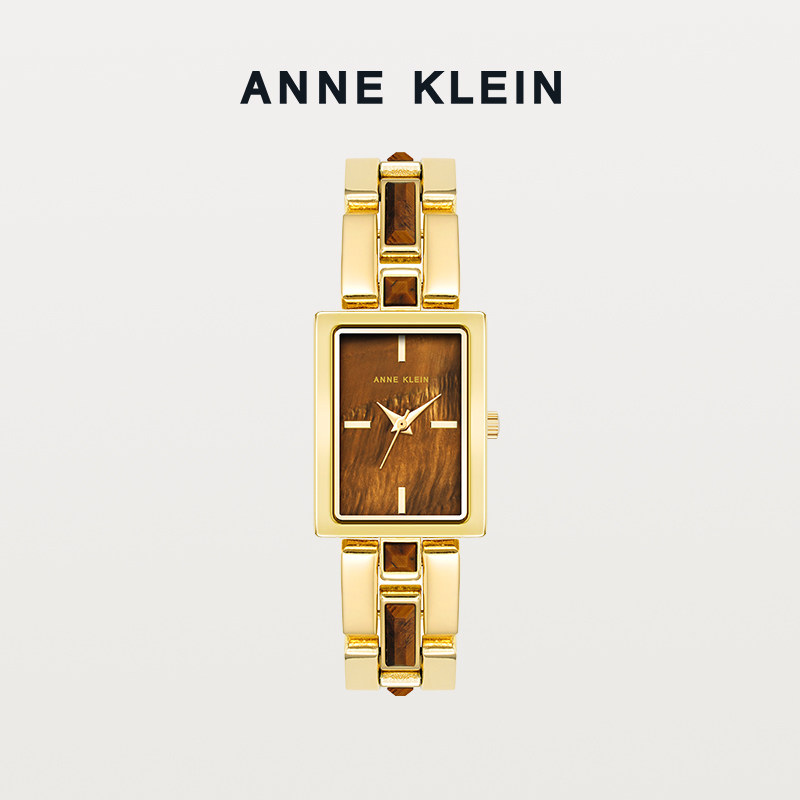ANNE KLEIN安妮克莱因小方表女士钢带手表轻奢高级感送礼