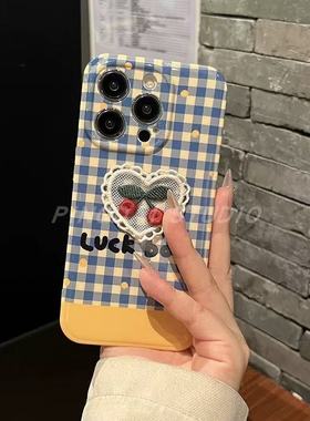 立体爱心樱桃适用于OPPOReno15手机壳14/13/12pro/11Reno9/8女款7/6pro+/5/4seR17/R15X保护套r11splus大眼睛