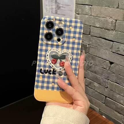 立体爱心樱桃适用于OPPOReno15手机壳14/13/12pro/11Reno9/8女款7/6pro+/5/4seR17/R15X保护套r11splus大眼睛