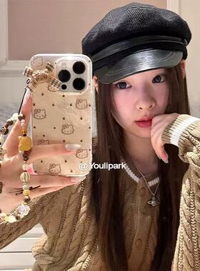 棕色波点小猫适用于华为Prua80pro手机壳70保护套mate80/70PRO/p60/50女款nova14/13畅享8070pro麦芒4030冰川