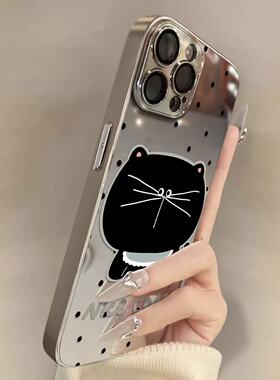波点大脸猫适用于vivo Y500手机壳Y300保护套Y200新款y78+软Y77/100i/200G/TY73s女y35m硅胶y53sT1/2x玻璃