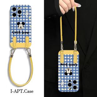 蓝白格子英文适用于oppo reno15pro手机壳reno14/reno13Reno12/109/6/7se女r15标准保护套reno5/4/3女r17菲林