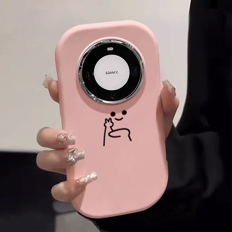 比耶线条小人适用于oppoA6pro手机壳A5/A3/2活力版a93s新款a11x卡通全包A97女A35A93S小众a73a58x镜框保护套