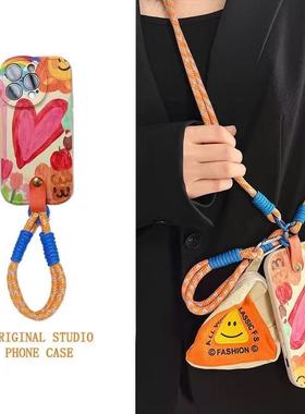 粉色涂鸦爱心适用于oppoFind8s/x9pro手机壳k12x/11女款k10全包k9s保护套A6PROA9795新款xfindx7pro/x5大眼睛