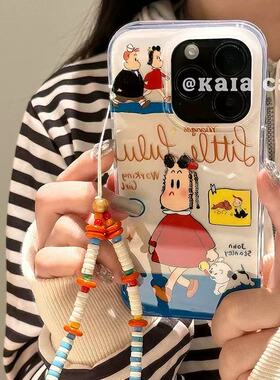 红衣女孩小狗适用于一加Ace6手机壳至尊竞速版1+5/13TACE3/3V新款一加12女Ace5ProTurbo 6V11/10t保护套大孔