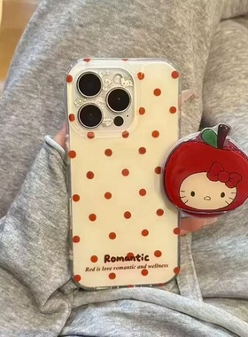 邦奥鸣红波点适用于三星s25手机壳s24+/s23ultra/s22/s21F/s20plus保护套note20/s10全包a52a54A23A女新款IMD