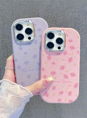 彩色白色大花适用于VIVOS50S30S20PRO/S19/S18E手机壳S17/16PRO/15/12高级感S10硅胶S7软S1/X200/Y500女镜框