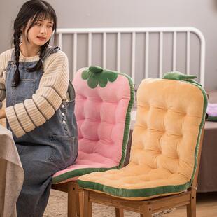 坐垫靠垫一体办公室椅子座椅屁股学生家用水果椅垫加厚垫靠背座垫