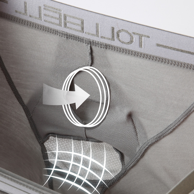 枪弹蛋枪分离阴囊托男士内裤生理U凸大囊袋提睾带大码三角裤