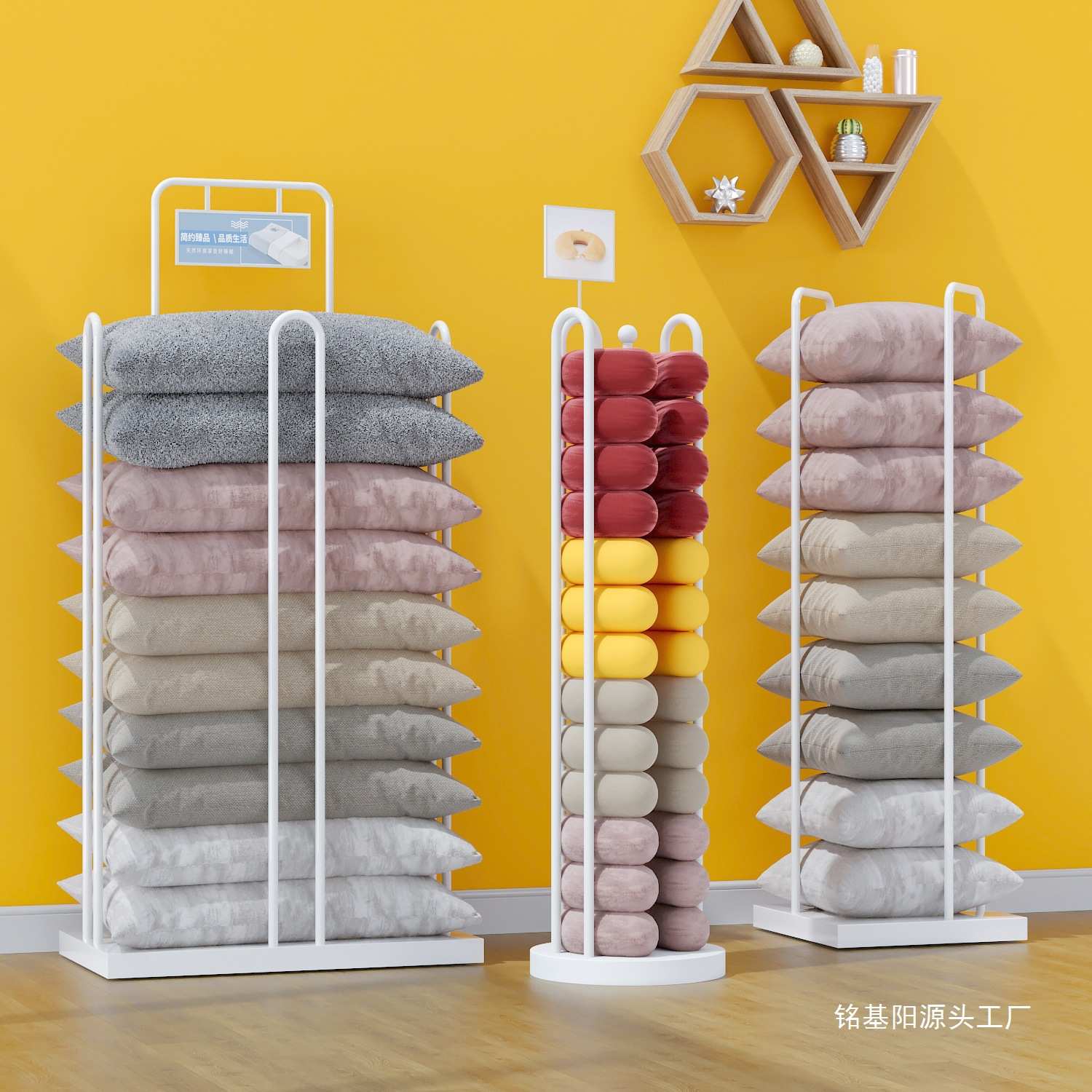 架家纺厂家直销架展示架收纳架展示架家纺储藏货架枕芯店枕头促销