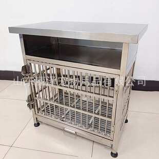 丽泽兽医专用带笼诊疗台新款304不锈钢材质狗狗猫咪诊疗桌宠物