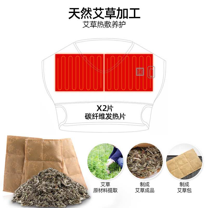 肩周背部热敷保暖电加热坎肩背心男女款按摩披肩外搭肩颈加热理疗